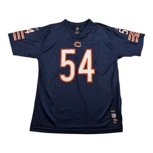 Chicago Bears Jersey Youth XL Navy NFL Football Brian Urlacher 54 Reebok Shirt
